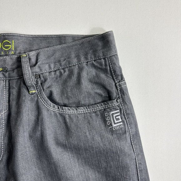 Vintage Mens COOGI Australia Straight Leg Jean Retro Y2K W36 L34 Gray Zip Pocket - Picture 5 of 10